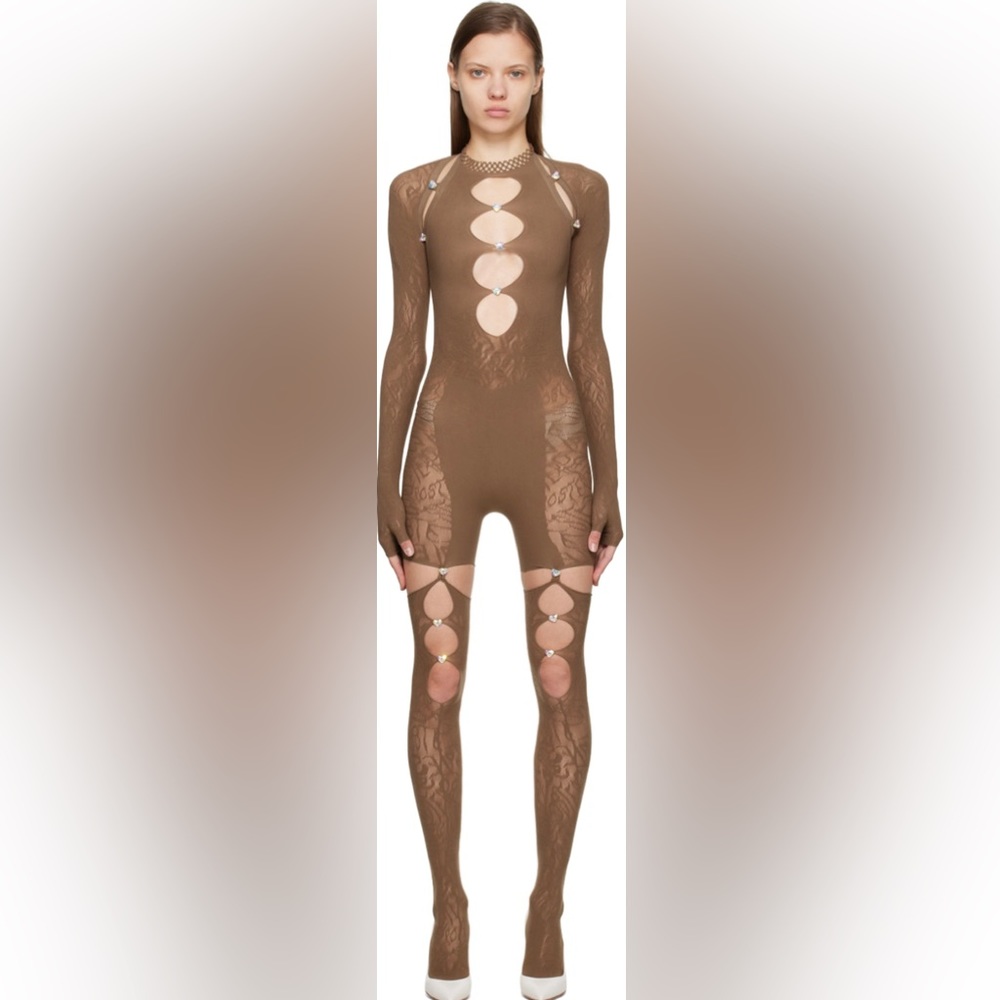 Poster Girl Nude/Brown Isamaya Jumpsuit